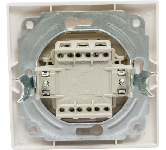 Трехклавишный выключатель TDM ELECTRIC с подсветкой, белый Таймыр SQ1814-0006