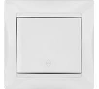 Проходной выключатель TDM ELECTRIC Лама белый одноклавишный SQ1815-0006