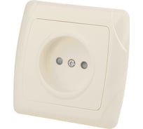 Розетка 10А 250В с защитными шторками слоновая кость "Онега" TDM ELECTRIC SQ1805-0039
