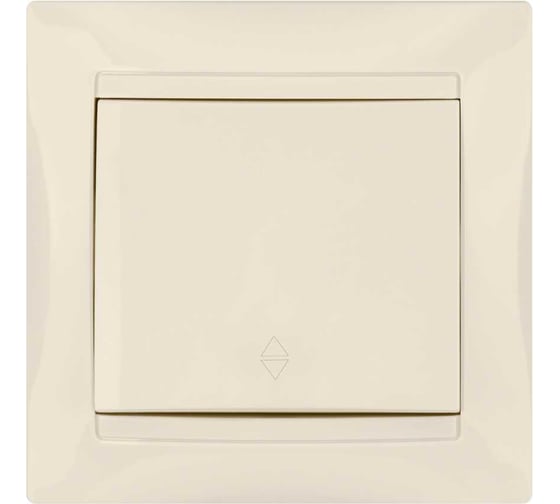 Проходной выключатель TDM ELECTRIC Лама слоновая кость одноклавишный SQ1815-0106 1