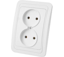 Двойная розетка, белая 2П 10А TDM ELECTRIC Валдай SQ1804-0009