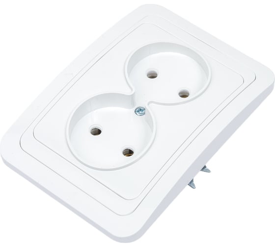 Двойная розетка, белая 2П 10А TDM ELECTRIC Валдай SQ1804-0009