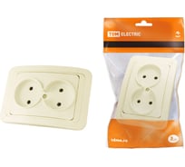 Двойная розетка, слоновая кость 2П 10А TDM ELECTRIC Валдай SQ1804-0109