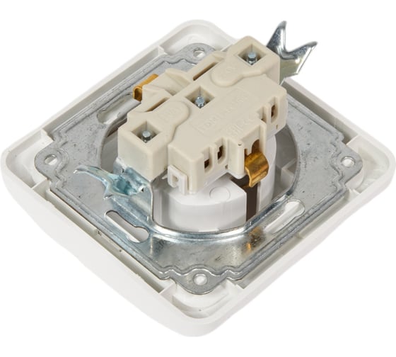 Розетка с крышкой, белая 2П+З 16А TDM ELECTRIC Валдай SQ1804-0011