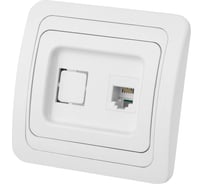 Телефонная розетка, белая RJ-11 TDM ELECTRIC Валдай SQ1804-0012