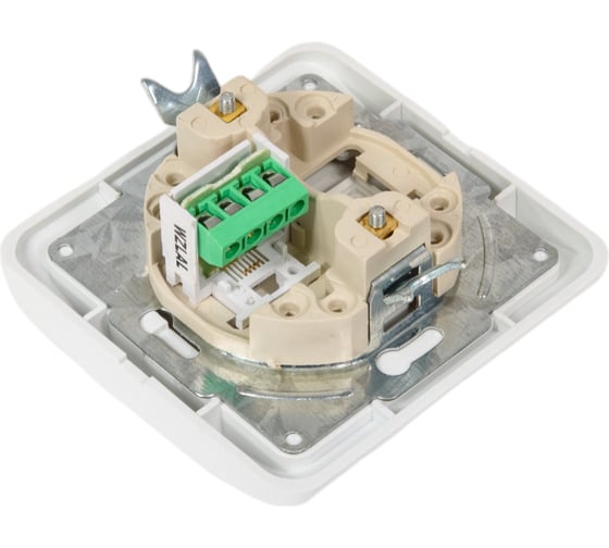 Телефонная розетка, белая RJ-11 TDM Валдай SQ1804-0012