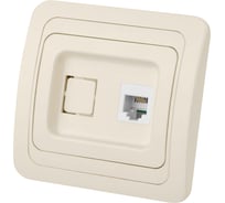 Розетка TФ (RJ-11) слоновая кость серия "Валдай" TDM ELECTRIC SQ1804-0112