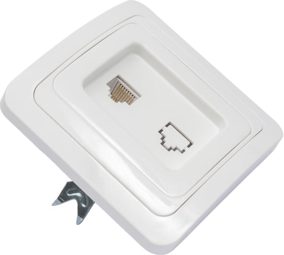 Компьютерная розетка, белая RJ-45 TDM ELECTRIC Валдай SQ1804-0013