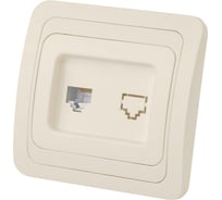 Розетка компьютерная RJ-45 слоновая кость серия "Валдай" TDM ELECTRIC SQ1804-0113