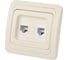 Розетка компьютерная RJ-45 + TФ (RJ-11) слоновая кость серия "Валдай" TDM ELECTRIC SQ1804-0115 1