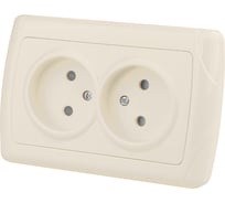 Розетка 10А 250В с защитными шторками слоновая кость "Онега" TDM ELECTRIC SQ1805-0041
