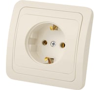 Розетка слоновая кость с заземлением 16А серия "Валдай" TDM ELECTRIC SQ1804-0108