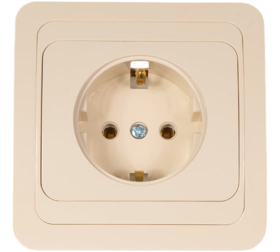 Розетка, слоновая кость 2П+З 16А TDM ELECTRIC Валдай SQ1804-0108