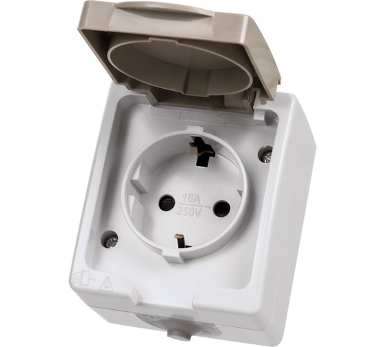 Розетка открытой установки 2П+З IP54 16А TDM ELECTRIC Вуокса SQ1803-0007 1