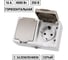 Двойная розетка горизонтальная открытой установки 2П+3 IP54 16А TDM ELECTRIC Вуокса SQ1803-0008 2