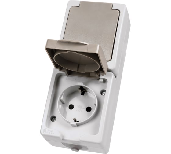 Двойная розетка вертикальная открытой установки 2П+3 IP54 16А TDM ELECTRIC Вуокса SQ1803-0009 1