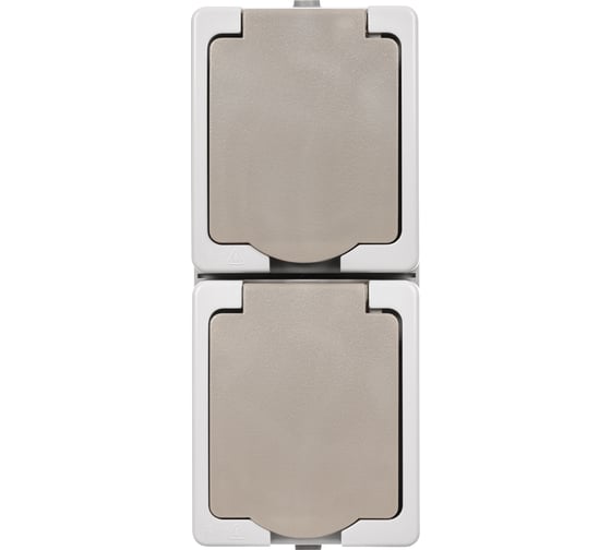 Двойная розетка вертикальная открытой установки 2П+3 IP54 16А TDM ELECTRIC Вуокса SQ1803-0009