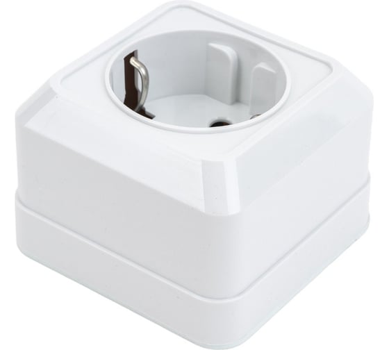 Розетка открытой установки 2П+З IP20 16А, белая TDM ELECTRIC Ладога SQ1801-0015