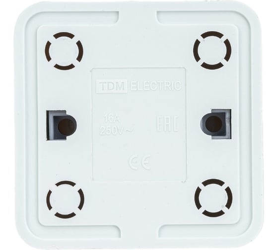 Розетка открытой установки 2П+З IP20 16А, белая TDM ELECTRIC Ладога SQ1801-0015
