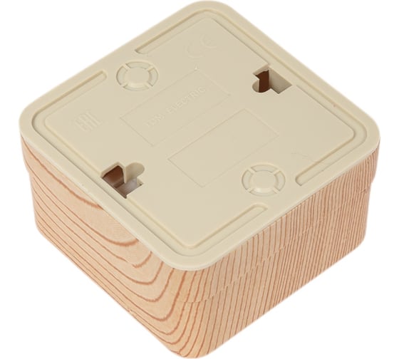 Розетка TDM ELECTRIC 2П+З открытой установки IP20 16А, сосна, серия "Ладога" SQ1801-0050