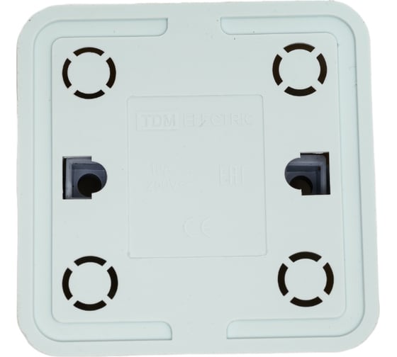 Розетка TDM ELECTRIC 2П открытой установки IP20 10А, белая серия "Ладога" SQ1801-0013