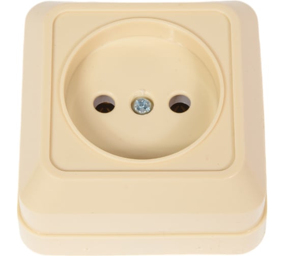 Розетка открытой установки 2П IP20 10А, слоновая кость TDM ELECTRIC Ладога SQ1801-0014