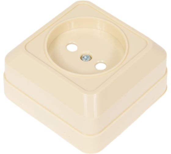 Розетка открытой установки 2П IP20 10А, слоновая кость TDM ELECTRIC Ладога SQ1801-0014