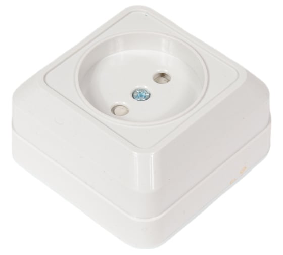 Розетка TDM ELECTRIC 2П открытой установки с защитными шторками IP20 10А, белый серия "Ладога" SQ1801-0059