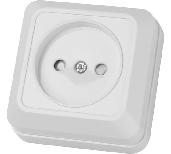Розетка TDM ELECTRIC 2П открытой установки с защитными шторками IP20 10А, белый серия "Ладога" SQ1801-0059