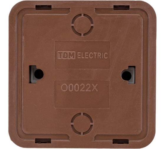 Розетка TDM ELECTRIC 2П открытой установки с защитными шторками IP20 10А, бук, серия "Ладога" SQ1801-0037