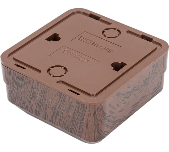 Розетка TDM ELECTRIC 2П открытой установки с защитными шторками IP20 10А, бук, серия "Ладога" SQ1801-0037