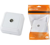 Розетка TВ простая, открытой установки, IP20, 0-2400 Гц, мама, белая TDM ELECTRIC Ладога SQ1801-0025