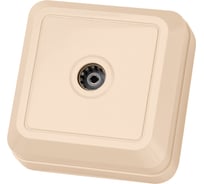 Розетка TВ простая, открытой установки, IP20, 0-2400 Гц, мама, слоновая кость TDM ELECTRIC Ладога SQ1801-0026