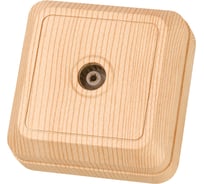 Розетка TDM ELECTRIC TВ простая (0-2400 Гц, "мама") открытой установки, IP20 сосна, серия "Ладога" SQ1801-0058