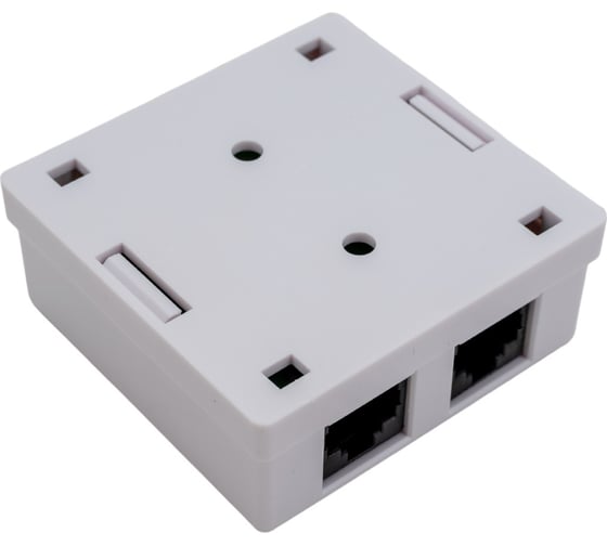 Компьютерная розетка Cabeus RJ-45, категория 5e, двойная, внешняя, Dual IDC WS-8P8C-Cat.5e-2
