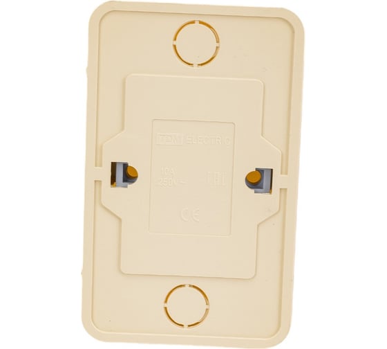 Двойная розетка открытой установки 2П IP20 10А, слоновая кость TDM ELECTRIC Ладога SQ1801-0018
