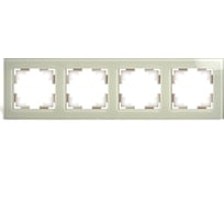 Горизонтальная 4-местная рамка STEKKER GFR00-7004-07, серия Катрин, дымчатый 49037