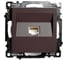 1-местная компьютерная розетка RJ-45 (механизм) STEKKER GLS00-7107-04, серия Катрин, шоколад, 49023 1