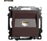 1-местная компьютерная розетка RJ-45 (механизм) STEKKER GLS00-7107-04, серия Катрин, шоколад, 49023 8
