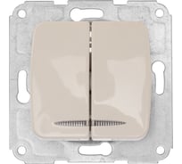 2-клавишный механизм выключателя KRANZ скрытой установки 10а бежевый KR-78-0233