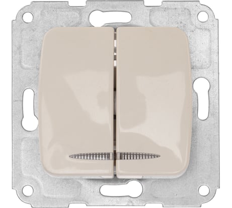 2-клавишный механизм выключателя KRANZ скрытой установки 10а бежевый KR-78-0233
