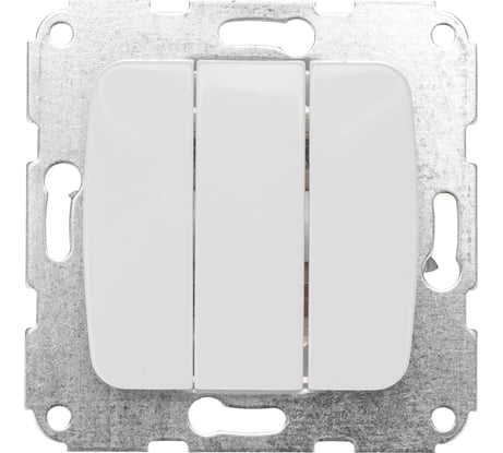 Механизм 3-клавишного выключателя KRANZ скрытой установки, 10а, белый KRANZ KR-78-0204