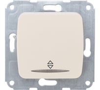 Механизм 1-клавишного проходного переключателя KRANZ скрытой установки, 10а, бежевый KRANZ KR-78-0236