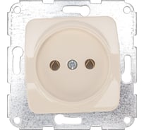Механизм 1-ой розетки керамика KRANZ без заземления, скрытой установки, 10а, бежевый KR-78-0244