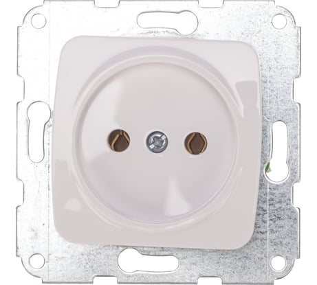 Механизм 1-ой розетки KRANZ керамика, без заземления, скрытой установки, 10а, белый KR-78-0214