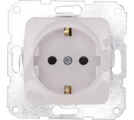 Механизм 1-ой розетки KRANZ керамика, без заземления, скрытой установки, 16а, белый KRANZ KR-78-0215