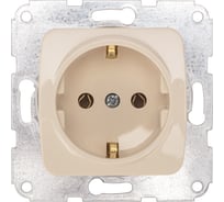 Механизм 1-ой розетки KRANZ с заземлением, защитные шторки, скрытой установки, 16а, бежевый KRANZ KR-78-0242