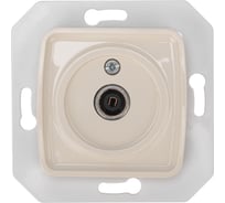 Механизм tv розетки KRANZ проходная, скрытой установки, бежевый KR-78-0251