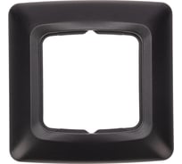 Рамка для розеток KRANZ 1-постовая, черный металлик KR-78-0345