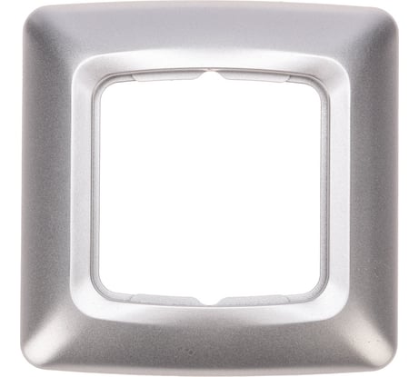 Рамка для розеток KRANZ 1-постовая, серебряный металлик KR-78-0285